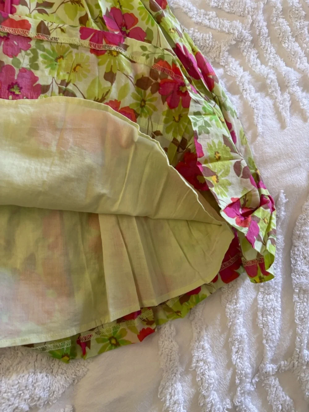 Liz Claiborne Bright Floral Circle Skirt in Lime & Pink - Picture 14 of 16